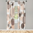 thumbnail image 1 of Ambesonne Earth Tones Curtains, Abstract Pastel Pattern, Pair of 28"x84", Dark Warm, 1 of 2