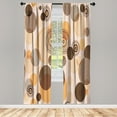 thumbnail image 1 of Ambesonne Earth Tones Curtains, Abstract Pastel Pattern, Pair of 28"x84", Pale Orange, 1 of 2
