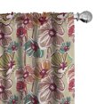 thumbnail image 1 of Ambesonne Earth Tones Curtains, Colorful Poppies, Pair of 28"x63", Multicolor, 1 of 5