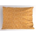 thumbnail image 1 of Ambesonne Earth Tones Pillow Sham, Autumn Leaf Spirals, 26" X 20", Earth Yellow Apricot, 1 of 2