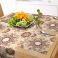 thumbnail image 1 of Ambesonne Earth Tones Table Runner & Placemats, Mandala Lace Style Art, Placemat 4 pcs + Runner 16"x90", Burgundy Coral Ivory, 1 of 2