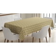 thumbnail image 1 of Ambesonne Earth Tones Tablecloth Rectangular Table Cover, Grunge Geometric, 60"x90", Pale Orange Reseda Green, 1 of 4