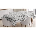 thumbnail image 1 of Ambesonne Earth Tones Tablecloth Rectangular Table Cover, Pine Tree Snowflake, 52"x70", Charcoal Grey White, 1 of 4
