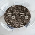 thumbnail image 1 of Ambesonne Earthy Boho Flowers Fitted Round Tablecloth, Folk Anemones, 36"- 40" Diameter, Taupe and Dark Brown, 1 of 1