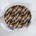 thumbnail image 1 of Ambesonne Earthy Fitted Round Tablecloth, Weathered Look Tree Print, 36"- 40" Diameter, Brown Beige and Grey, 1 of 5