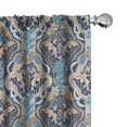 thumbnail image 1 of Ambesonne East Curtains, South Eastern Design, Pair of 28"x95", Pale and Dark Blue Beige, 1 of 5
