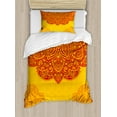 thumbnail image 1 of Ambesonne East Duvet Cover Sets, Retro Traditional Design, 2-Twin, Red Yellow, 1 of 4