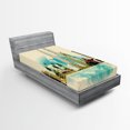thumbnail image 1 of Ambesonne East Fitted Sheet, East Kuala City Palms, Twin XL Size, Multicolor, 1 of 3