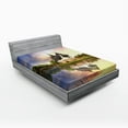 thumbnail image 1 of Ambesonne East Fitted Sheet, Medieval Building House, Queen Size, Multicolor, 1 of 2
