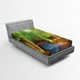thumbnail image 1 of Ambesonne East Fitted Sheet, Roots of Mangrove Trees, Twin XL Size, Green Brown, 1 of 2