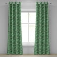 thumbnail image 1 of Ambesonne East Grommet Curtain, Classical Retro Green Swirls, 50" x 108", Black and Green, 1 of 6