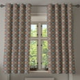 thumbnail image 1 of Ambesonne East Grommet Curtain, Flora Themed Squares, 50" x 63", Dark Blue Burgundy, 1 of 6