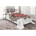 thumbnail image 1 of Ambesonne East Quilted Coverlet 2 Pcs, Retro Traditional Mandala, Twin Size, Multicolor, 1 of 2