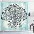 thumbnail image 1 of Ambesonne East Shower Curtain, Chinese Bonsai Roots, 69"Wx70"L, Indigo Cream Pale Blue, 1 of 3