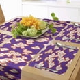thumbnail image 1 of Ambesonne East Table Runner & Placemats, Indonesian Batik Hippie, Placemat 4 pcs + Runner 16"x90", Vermilion Purple, 1 of 2