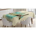 thumbnail image 1 of Ambesonne East Tablecloth Rectangular Table Cover, East Kuala City Palms, 52"x70", Multicolor, 1 of 4