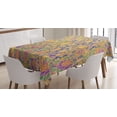 thumbnail image 1 of Ambesonne East Tablecloth Rectangular Table Cover, Graphic Indonesian Batik, 60"x84", Multicolor, 1 of 4