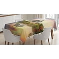 thumbnail image 1 of Ambesonne East Tablecloth Rectangular Table Cover, Medieval Building House, 60"x90", Multicolor, 1 of 4