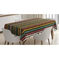 thumbnail image 1 of Ambesonne East Tablecloth Rectangular Table Cover, Rainbow Stick Like Stripes, 60"x84", Multicolor, 1 of 3