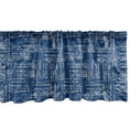 thumbnail image 1 of Ambesonne East Window Valance, Stripy Tie Dye Effect, 54" X 18", Cobalt Blue and White, 1 of 3