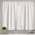 thumbnail image 1 of Ambesonne Easter Bunny Kitchen Curtains, Rabbit Doodle, 55"x39", Rose Pale Grey, 1 of 3