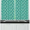 thumbnail image 1 of Ambesonne Easter Bunny Kitchen Curtains, Rabbit Pattern, 55"x39", Dark Seafoam Dark Indigo, 1 of 2