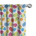 thumbnail image 1 of Ambesonne Easter Curtains, Chicken Daisies, Pair of 28"x95", Multicolor, 1 of 5