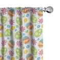 thumbnail image 1 of Ambesonne Easter Curtains, Patchwork Style Colorful, Pair of 28"x95", Multicolor, 1 of 5