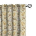 thumbnail image 1 of Ambesonne Easter Curtains, Vintage Hand Drawn Style, Pair of 28"x84", Multicolor, 1 of 5