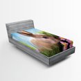 thumbnail image 1 of Ambesonne Easter Fitted Sheet 2 Pcs Set, Grass and Spring Flowers, Twin, Multicolor, 1 of 3