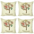 thumbnail image 1 of Ambesonne Easter Throw Pillow Cover 4 Pack, Vintage Spring Foliage, 16", Multicolor, 1 of 5