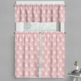 thumbnail image 1 of Ambesonne Easter Valance & Curtain, Cartoon Style Rabbits Art, 55"x24", Pale Pink White Khaki, 1 of 7