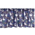 thumbnail image 1 of Ambesonne Easter Window Valance, Floral Bunnies Poses, 54" X 18", Multicolor, 1 of 3