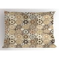 thumbnail image 1 of Ambesonne Eastern Pillow Sham, Octagonal Retro Style, 36" X 20", Dark Brown Pale Brown, 1 of 2
