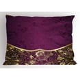 thumbnail image 1 of Ambesonne Eastern Pillow Sham, Oriental Floral Swirls, 36" X 20", Fuchsia Pale Yellow Plum, 1 of 2
