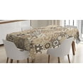 thumbnail image 1 of Ambesonne Eastern Tablecloth Rectangular Table Cover, Octagonal Retro Style, 52"x70", Dark Brown Pale Brown, 1 of 4