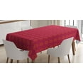 thumbnail image 1 of Ambesonne Eastern Tablecloth Rectangular Table Cover, Sun Inspired Ethnic, 60"x90", Scarlet and Maroon, 1 of 4