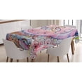 thumbnail image 1 of Ambesonne Eastern Tablecloth Rectangular Table Cover, Watercolor Effects Art, 52"x70", Multicolor, 1 of 4