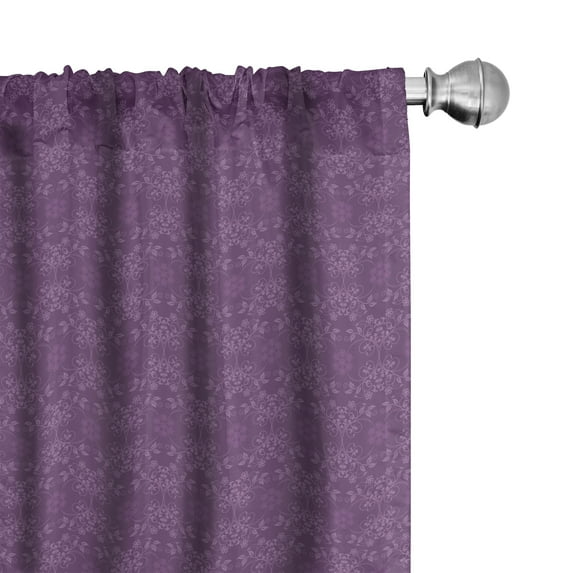 Ambesonne Eggplant Curtains, Arrangement Ornament, Pair of 28"x63", Violet