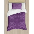 thumbnail image 1 of Ambesonne Eggplant Duvet Cover Set, Arrangement Ornament, Twin, Violet, 1 of 3