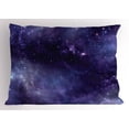 thumbnail image 1 of Ambesonne Eggplant Pillow Sham, Sky Space Stars Gloomy, 26" X 20", Indigo, 1 of 2