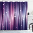 thumbnail image 1 of Ambesonne Eggplant Shower Curtain, Colorful Beams Lines, 69"Wx84"L, Multicolor, 1 of 3