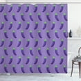 thumbnail image 1 of Ambesonne Eggplant Shower Curtain, Food Art Ornament Symmetry, 69"Wx70"L, Purple and Green, 1 of 3