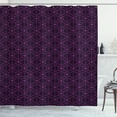 thumbnail image 1 of Ambesonne Eggplant Shower Curtain, Swirl Leaf Details, 69"Wx84"L, Eggplant Purple, 1 of 3