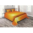 thumbnail image 1 of Ambesonne Egypt Quilted Coverlet 3 Pcs, Geometry Symbol in Air, Queen Size, Orange and Yellow, 1 of 2