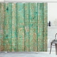 thumbnail image 1 of Ambesonne Egypt Shower Curtain, Hieroglyphs Wooden Board, 69"Wx84"L, Seafoam, 1 of 5
