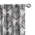 thumbnail image 1 of Ambesonne Egyptian Curtains, Mythological Scarabs, Pair of 28"x63", Black White, 1 of 5
