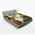 thumbnail image 1 of Ambesonne Egyptian Fitted Sheet, Old Egyptian Papyrus, Queen Size, Multicolor, 1 of 2