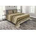thumbnail image 1 of Ambesonne Egyptian Quilted Bedspread Set 3 Pcs, Abstract Indigenous, King Size, Multicolor, 1 of 3