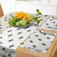 thumbnail image 1 of Ambesonne Egyptian Table Runner & Placemats, Jackal Head Timeless Form, Placemat 4 pcs + Runner 16"x90", Yellow Black and Grey, 1 of 2